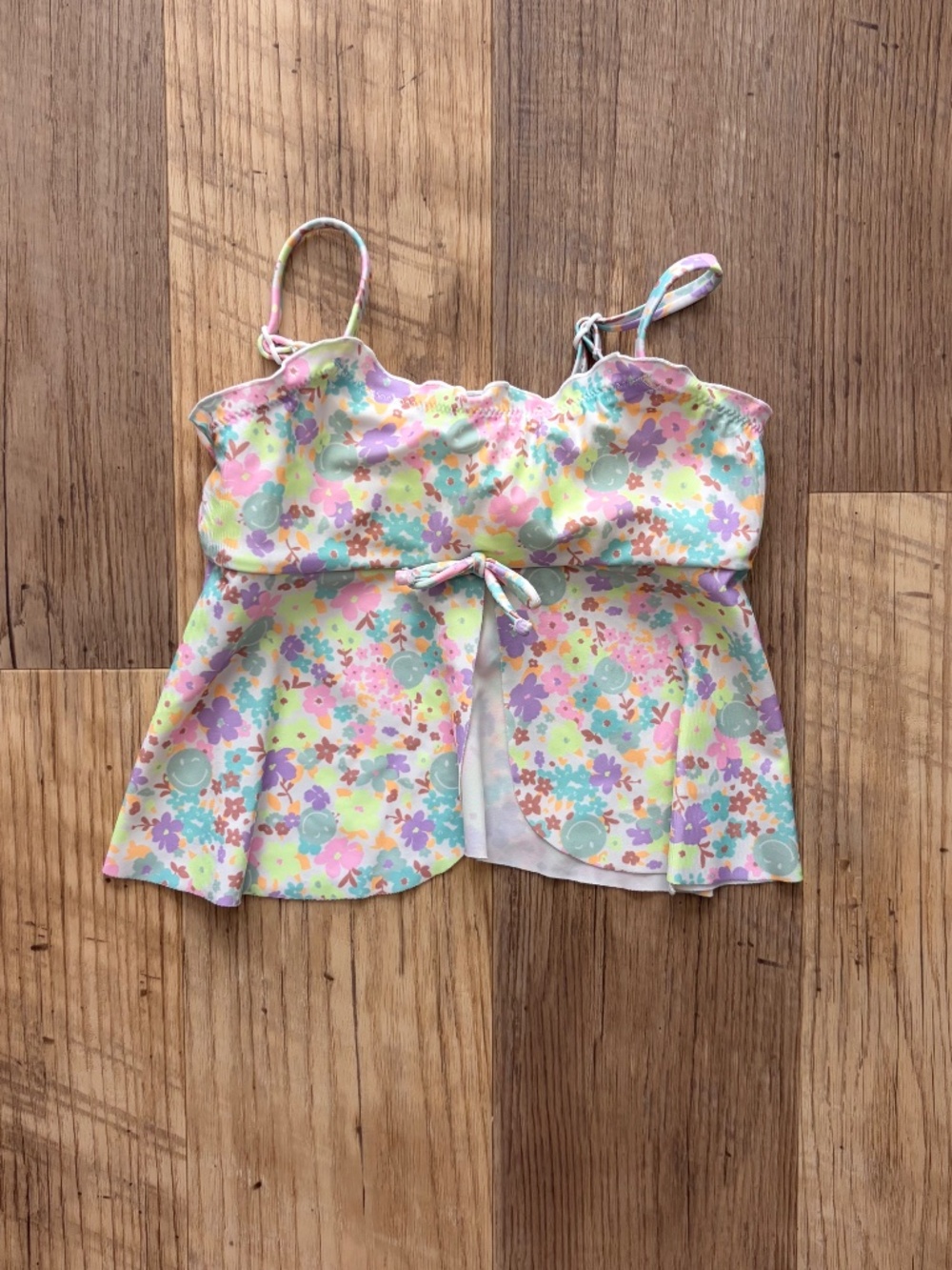Justice Girls Retro Ditsy Tankini ONLY TOP UPF50+
